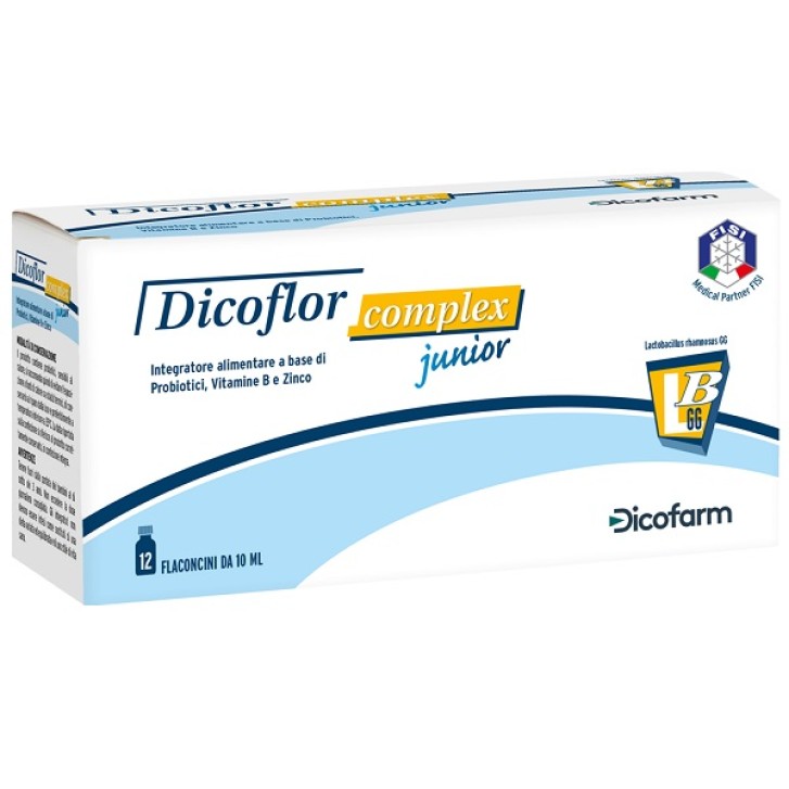 Dicoflor Complex Junior integratore per la flora intestinale 12 Flaconi