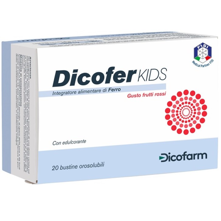 Dicofer Kids Integratore per bambini a base di ferro 20 bustine