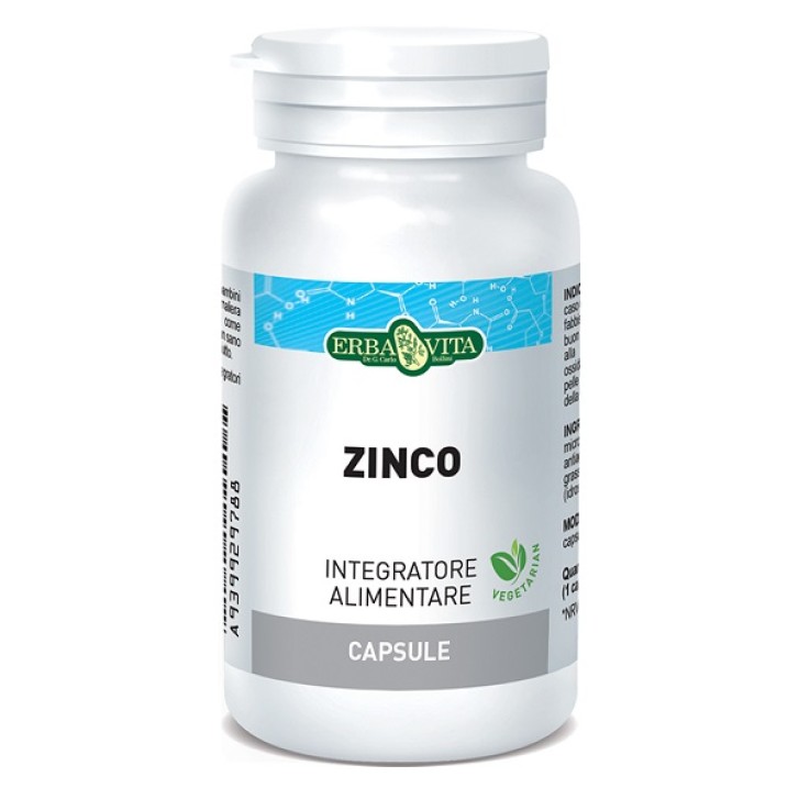 Erba Vita Zinco Integratore Sistema Immunitario 60 Capsule