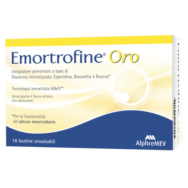 EMORTROFINE ORO integratore alimentare per emorroidi 18 bustine