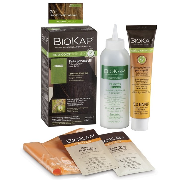 Biokap Nutricolor Tinta capelli Rapid Biondo medio naturale 7.0