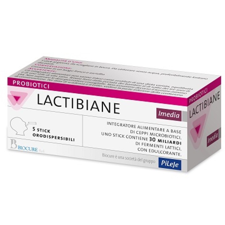 Lactibiane Imedia Integratore con 30 miliardi di fermenti lattici vivi 5 Stick