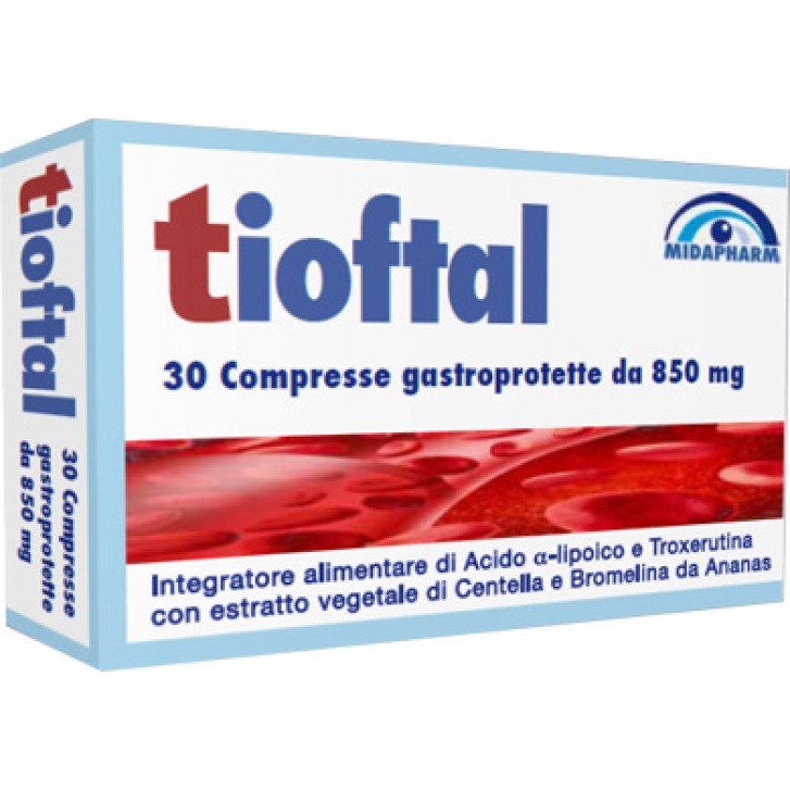 Tioftal integratore antiossidante e per la vista 30 compresse gastroprotette