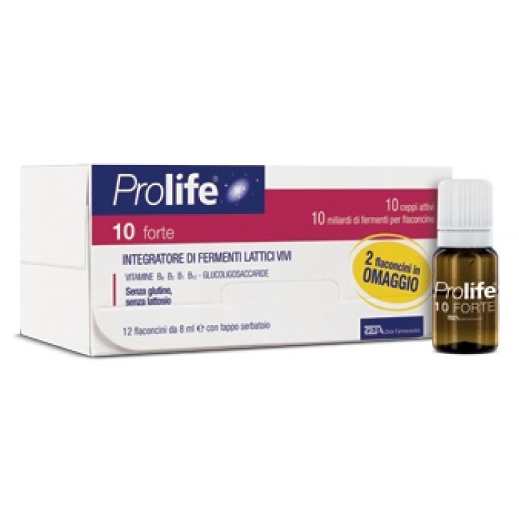 Prolife 10 FORTE Integratore Fermenti Lattici Vivi 12 Flaconcini