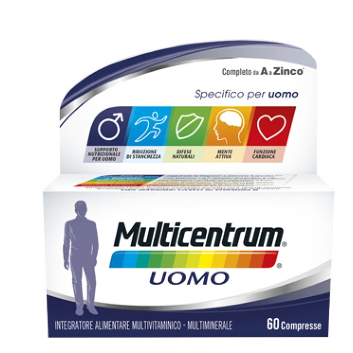 Multicentrum Uomo Integratore Multivitaminico Multiminerale 60 Compresse