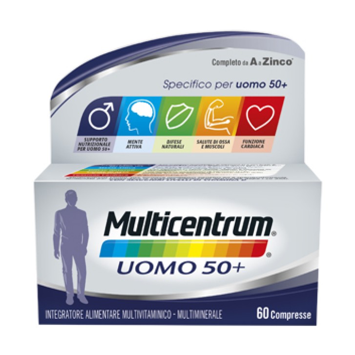 Multicentrum Uomo 50+ Integratore Multivitaminico Multiminerale 60 Compresse