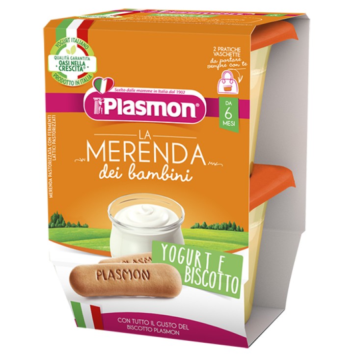 Plasmon La Merenda dei bambini Yogourt e biscotto 2 X 120 gr