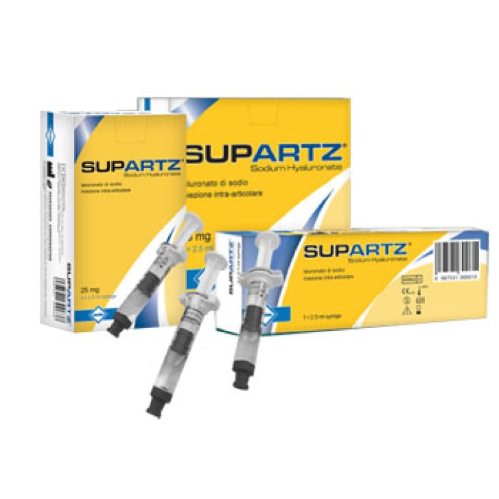 Supartz Siringa Intra-articolare con acido Ialuronico 2,5 Ml - Confezione Risparmio 5 Pezzi