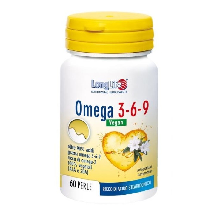 LongLife Omega 3-6-9 Vegan integratore funzione cardiaca 60 Perle