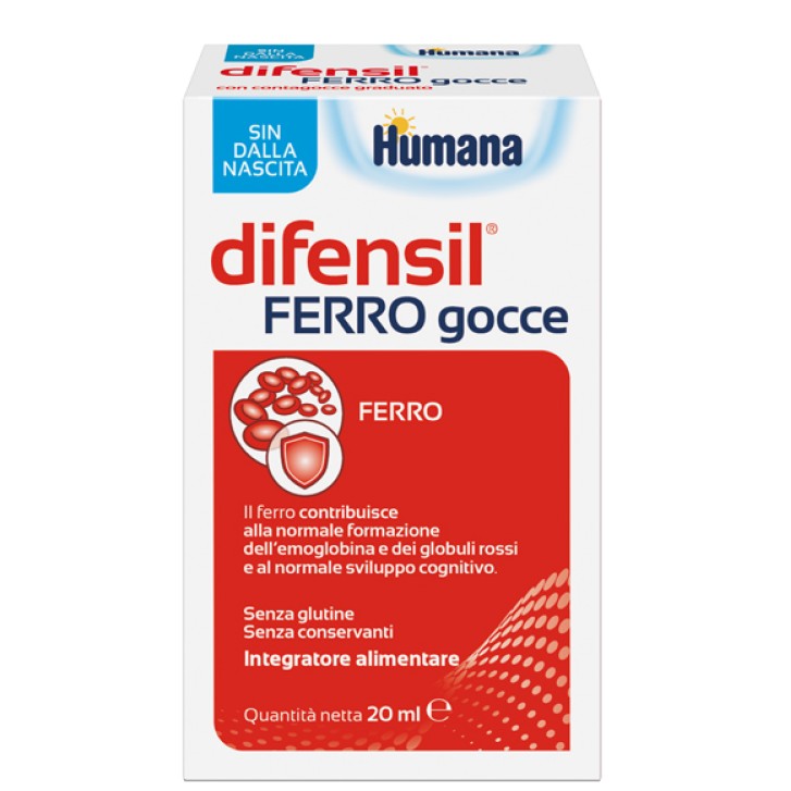 Humana DIFENSIL Integratore di FERRO in gocce 20 ml