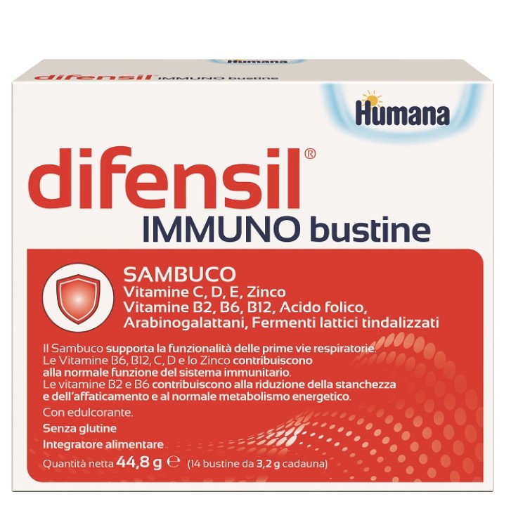 Humana Difensil Immuno integratore alimentare 14 bustine