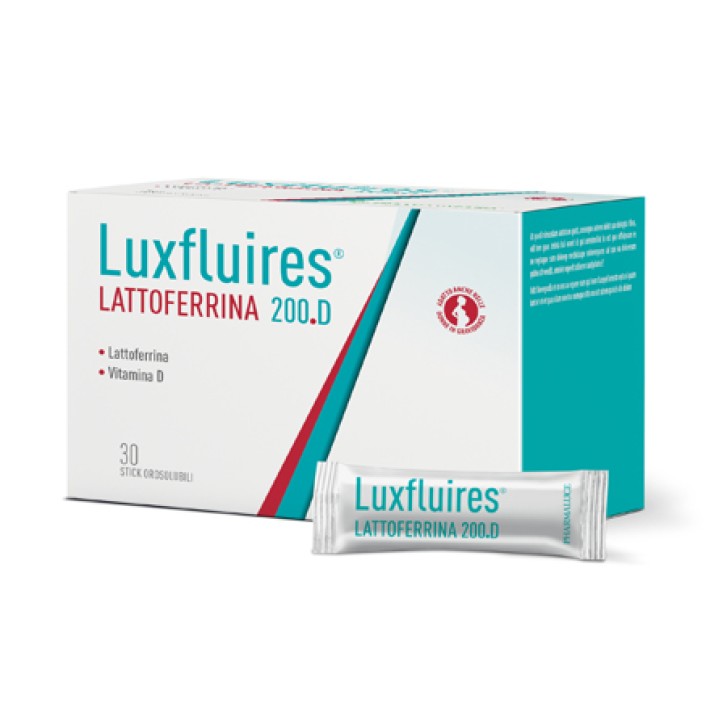 Luxfluires lattoferrina 200.D integratore per le difese immunitarie 30 stick