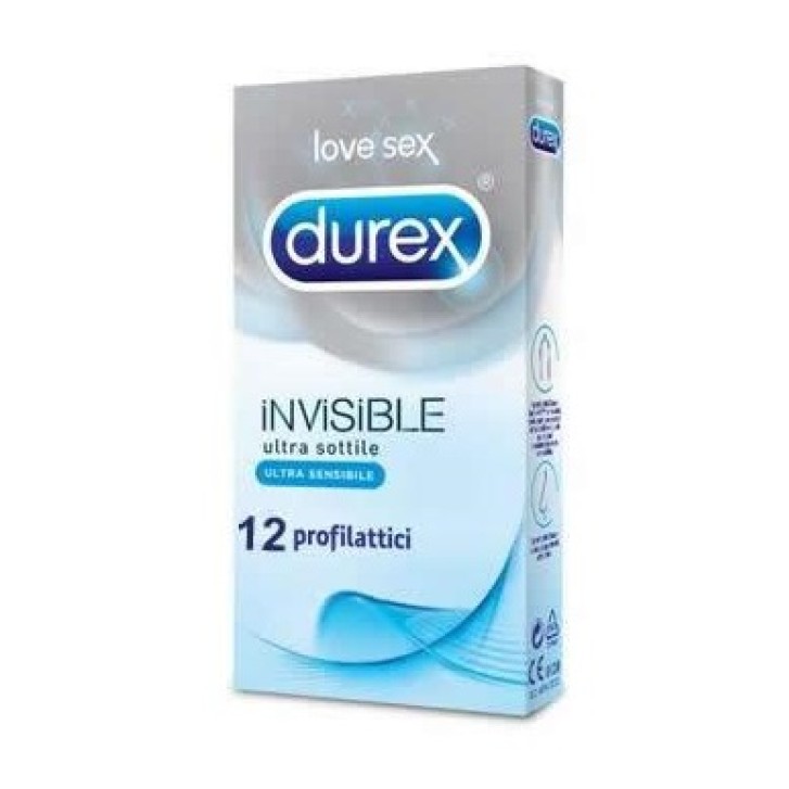 Durex Invisible Preservativi Ultra Sottili 12 Pezzi