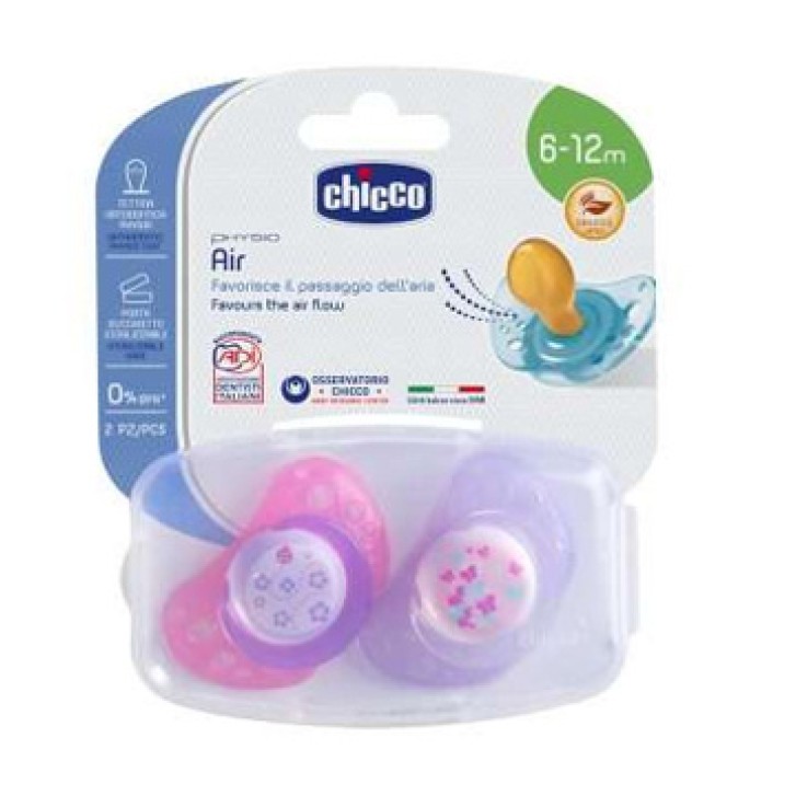 CHICCO SUCCHIETTO AIR luminoso IN CAUCCIU' 6-16 mesi 2 pezzi