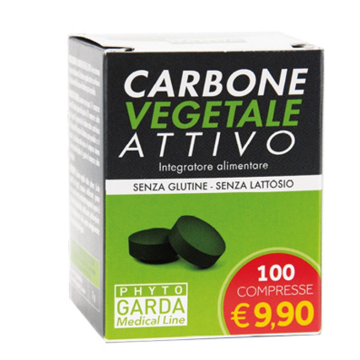 Phyto Garda Carbone Vegetale Attivo Integratore 100 Compresse