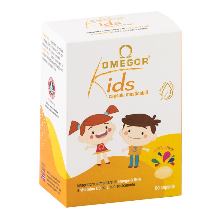 Omegor Kids Tutti Frutti integratore di Omega 3 - 60 Capsule