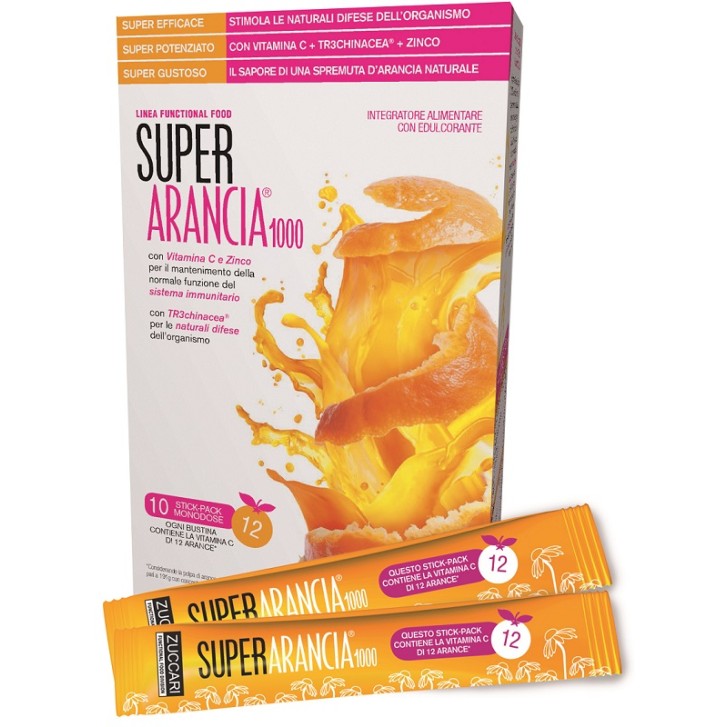 Super Arancia 1000 Integratore sistema immunitario 10 Bustine Stick