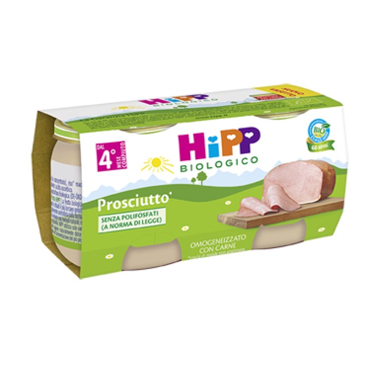 Hipp Biologico Omogeneizzato Prosciutto Cotto 2x80 g