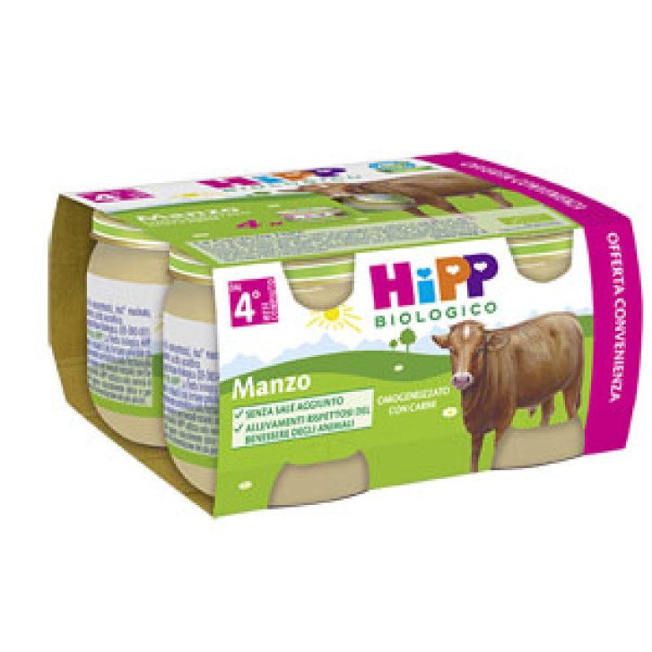 HiPP Biologico omogeneizzato di Manzo 4x80g