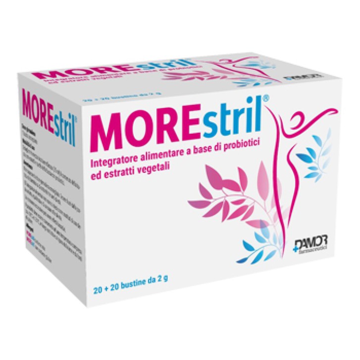 Morestril integratore per l'equilibrio della flora intestinale 20+20 bustine