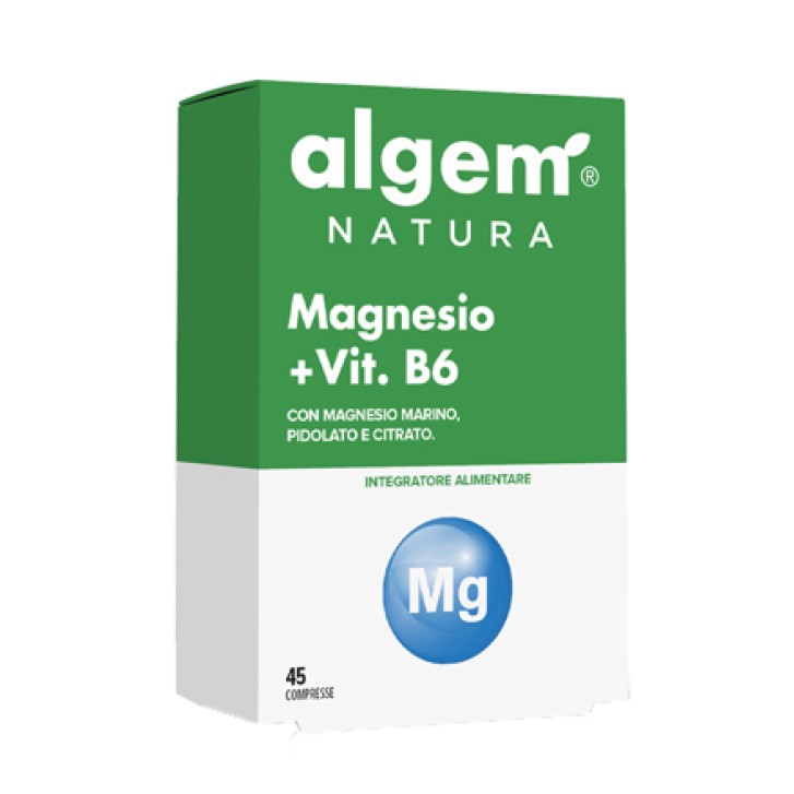 Algem Natura Integratore Magnesio marino e vitamina B6 45 compresse