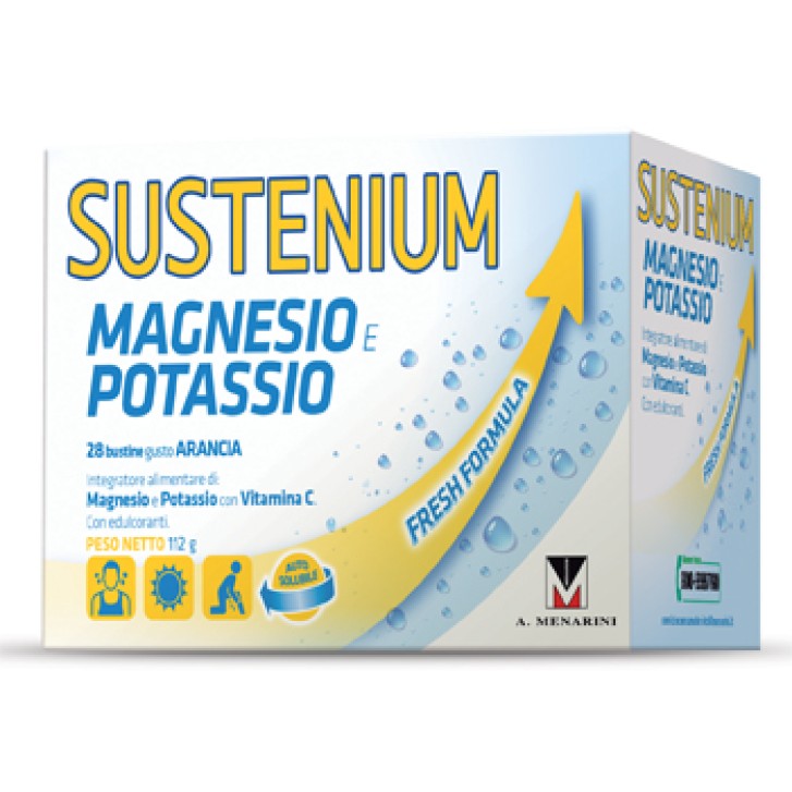 Sustenium magnesio e potassio integratore con sali minerali 28 Bustine