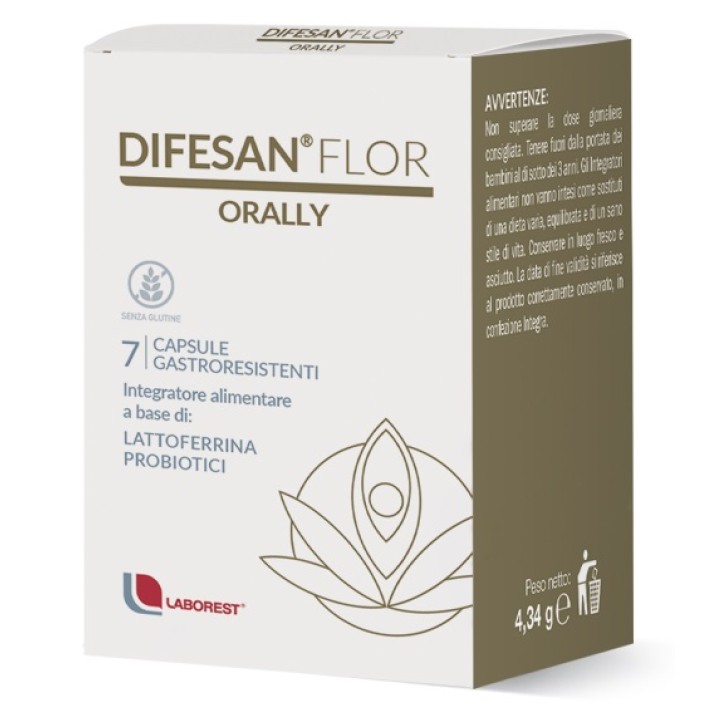 Laborest DIFESAN FLOR ORALLY  Integratore di probiotici 7 capsule