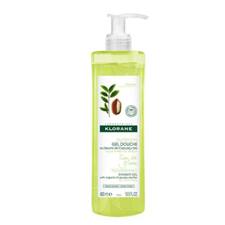 Klorane Gel Doccia burro di cupuau Acqua di Yuzu 400 ml