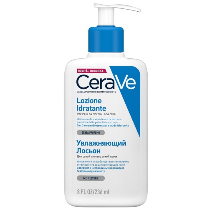 CeraVe Lozione detergente e idratante per pelli secche 236 ml