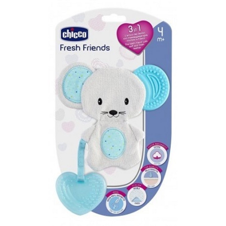 CHICCO MASSAGGIAGENGIVE Fresh Friends AZZURRO