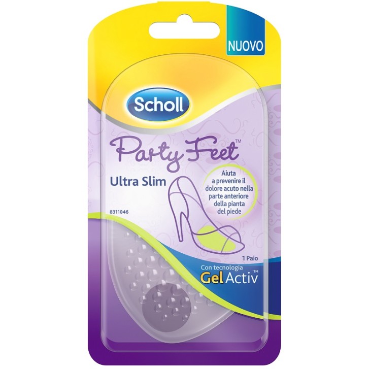 Scholl Party Feet Ultra Slim Cuscinetto Gel Plantare 1 Paio