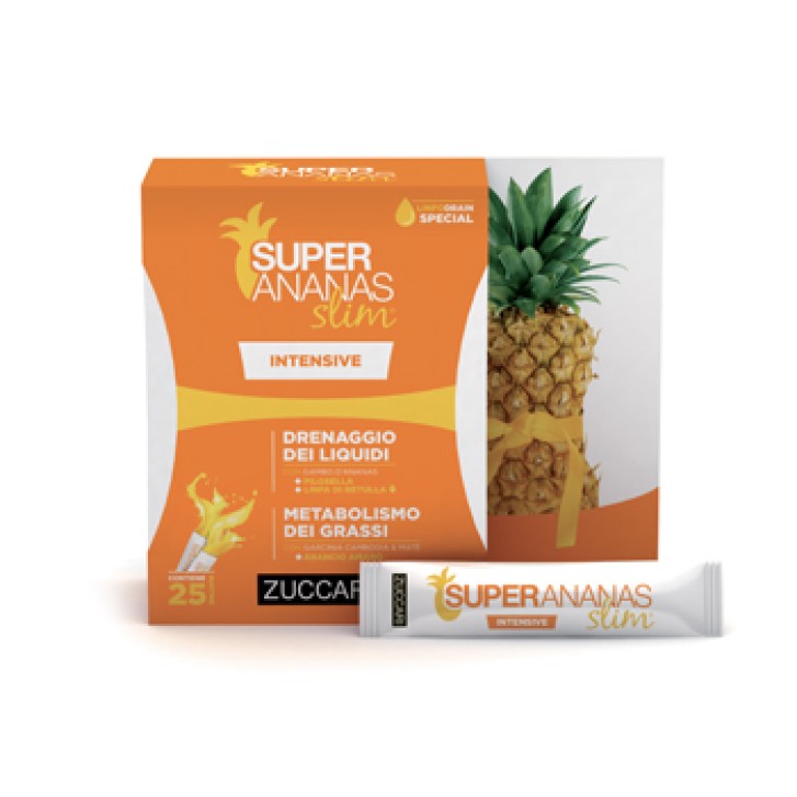 Zuccari Super Ananas Slim Intensive Integratore Drenante 25 Bustine Stick