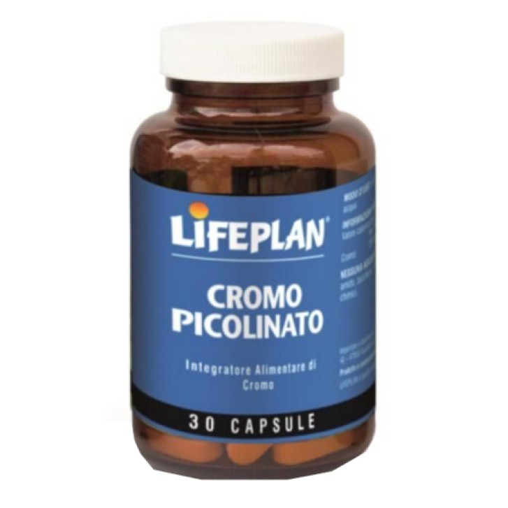 Lifeplan cromo picolinato integratore per i normali livelli di glucosio nel sangue 30 capsule