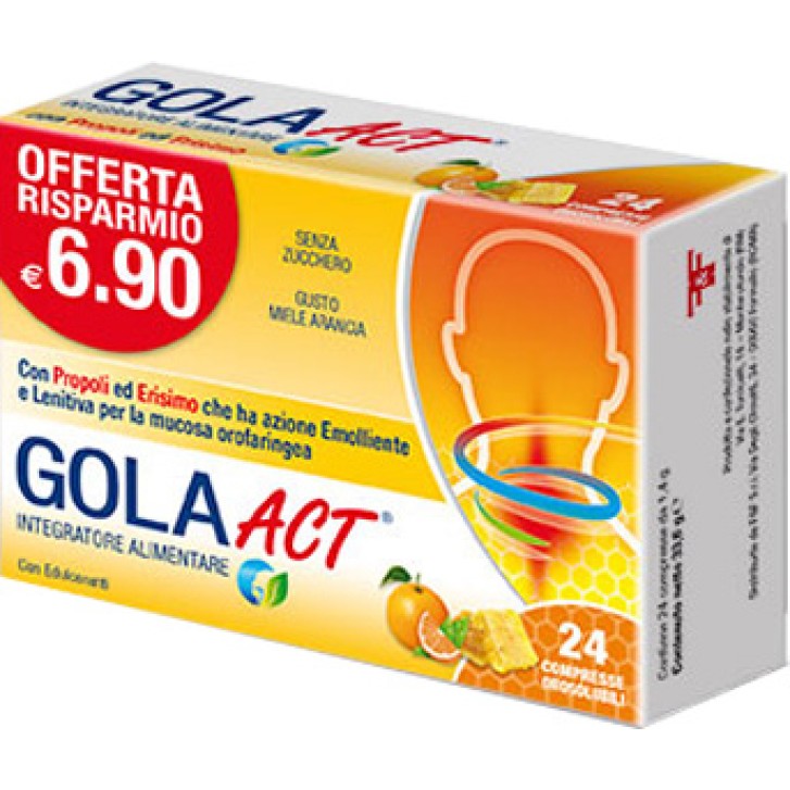 Gola act miele ed arancia 24 compresse