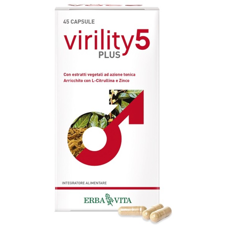 Erba Vita Virility 5 Plus Integratore Tonico 45 Capsule