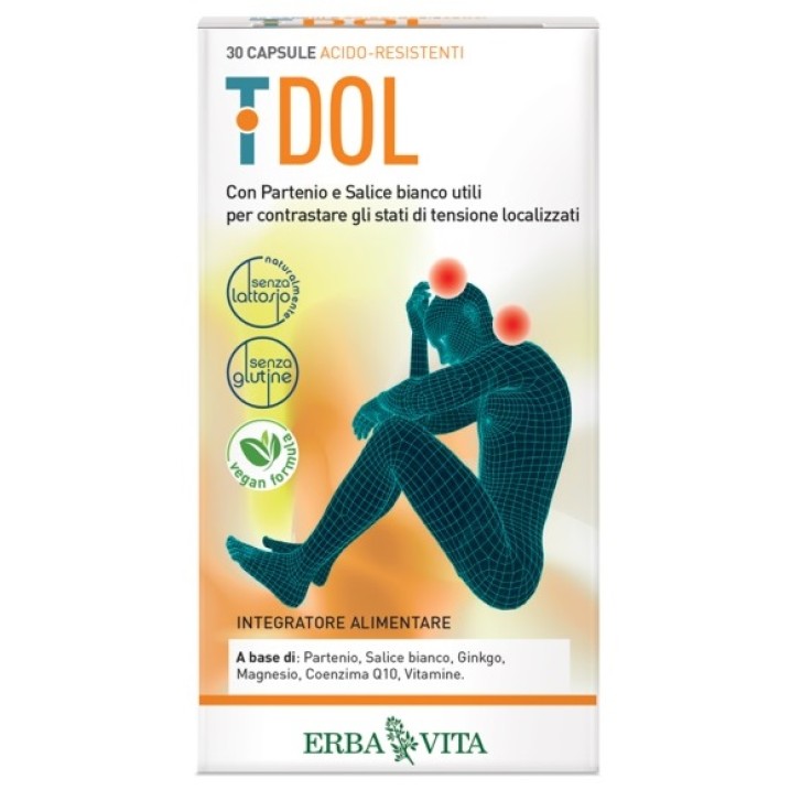 Erba Vita T-Dol Integratore Mal di Testa 30 Capsule