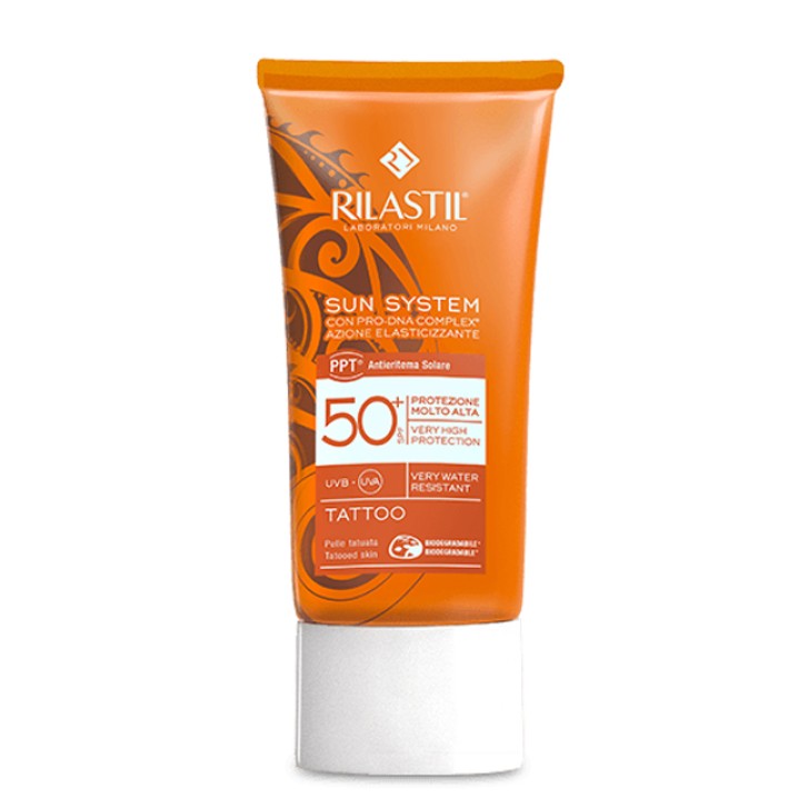 Rilastil Sun System Tattoo protezione solare per pelle tatuata SPF 50+ 75ml