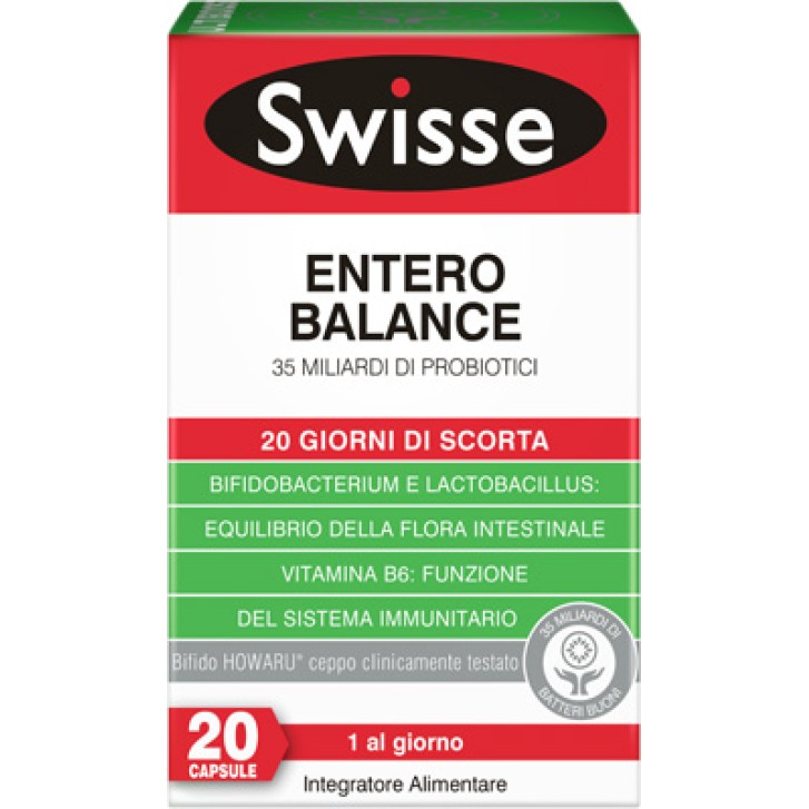 Swisse Entero Balance Integratore Probiotici 20 Capsule