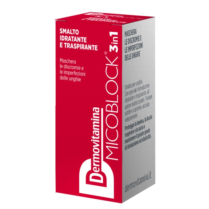 Dermovitamina micoblock 3 in 1 trattamento unghie rosso