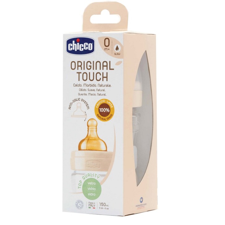 Chicco biberon ORIGINAL touch in vetro tettarella in caucciu 150 ml