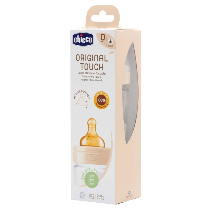 Chicco biberon Original Touch in vetro tettarella in caucci  unisex 240 ml