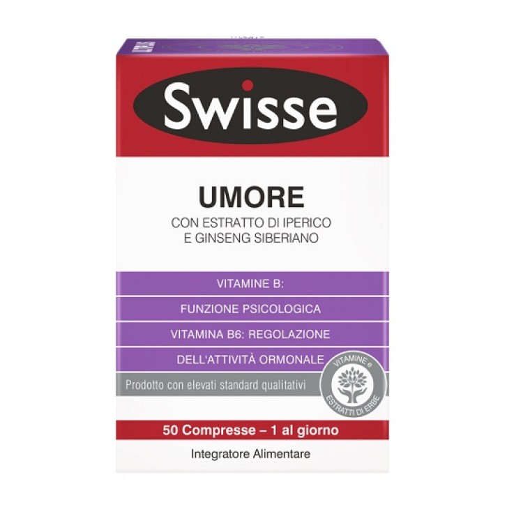 Swisse Umore Integratore con Iperico e Ginseng 50 Compresse