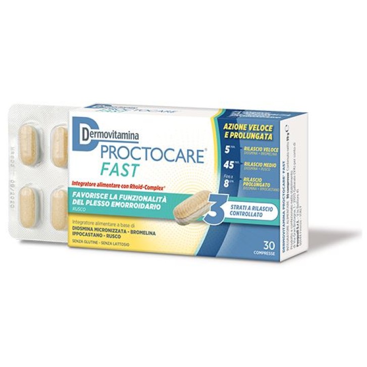 Dermovitamina Proctocare Fast integratore per il microciclo 30 Compresse