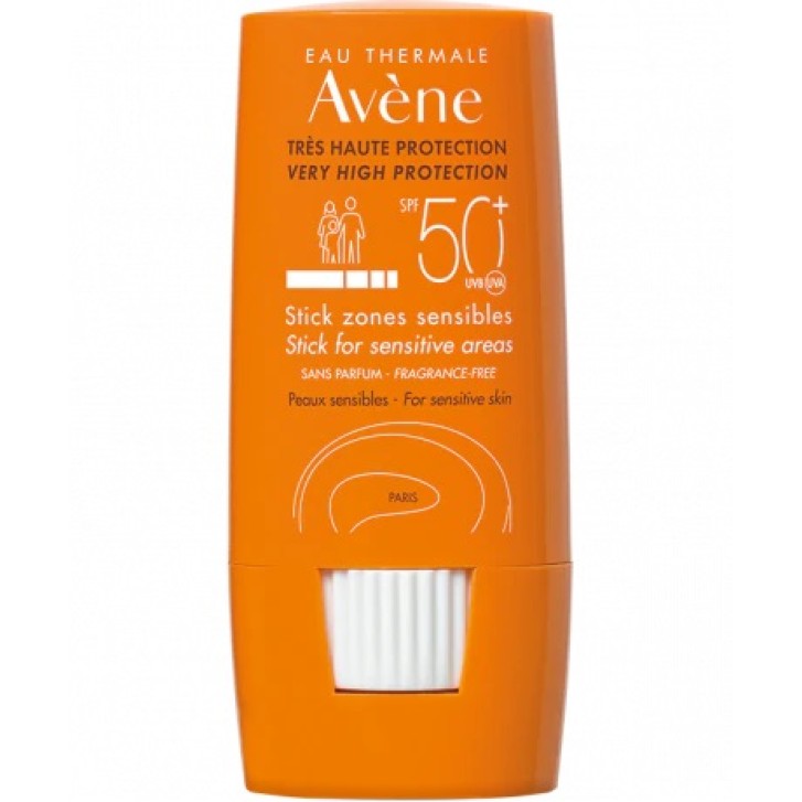 Avne Eau Thermale Protezione solare STICK zone sensibili SPF50+ 8 gr