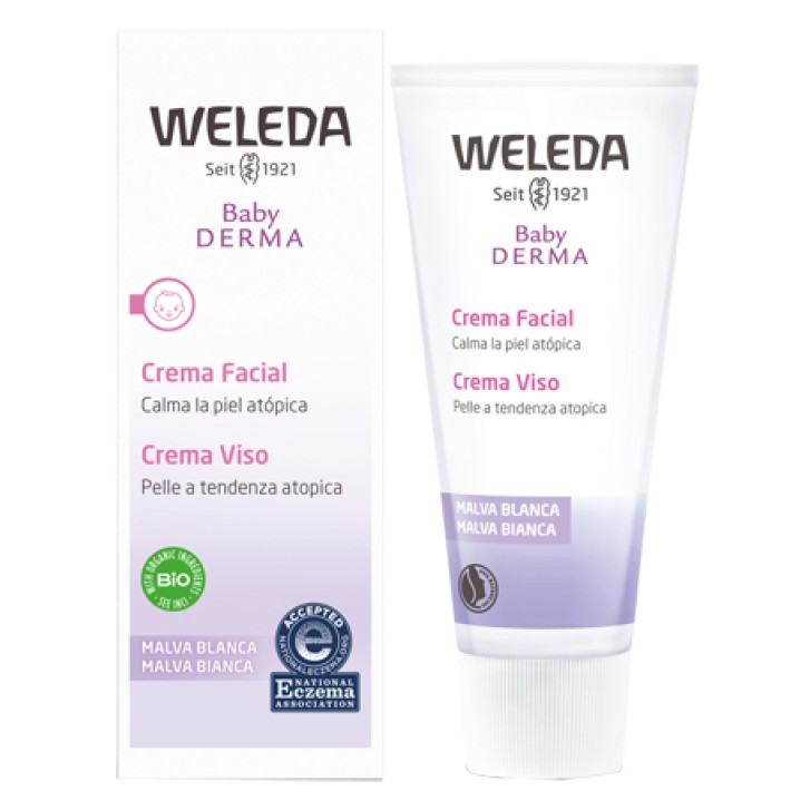 Weleda Baby Derma Malva Bianca Crema Viso Lenitiva Emolliente 50 ml