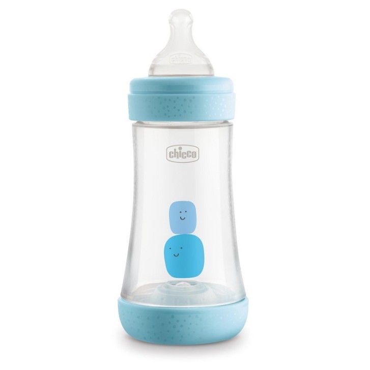 CHICCO Biberon Perfect 5 Flusso Medio In Silicone bimbo + 2 mesi  240 ml