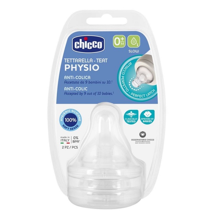 Chicco tettarella perfect5 in silicone 0 mesi 2 pezzi