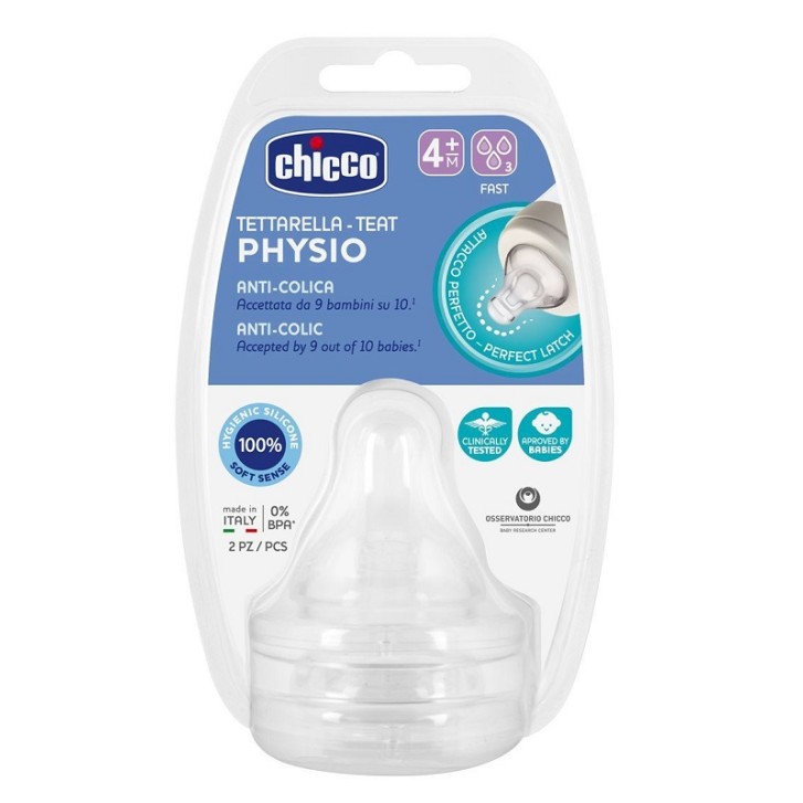 CHICCO TETTARELLA PERFECT 5 4 mesi +  3 fori 2 pezzi