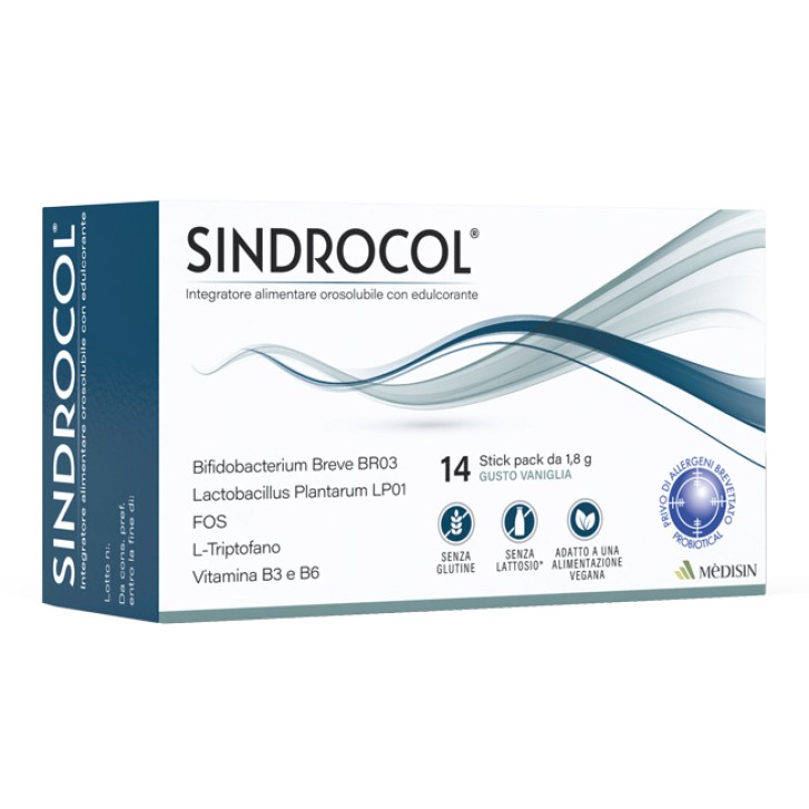 Sindrocol Integratore per disturbi intestinali 14 Stick