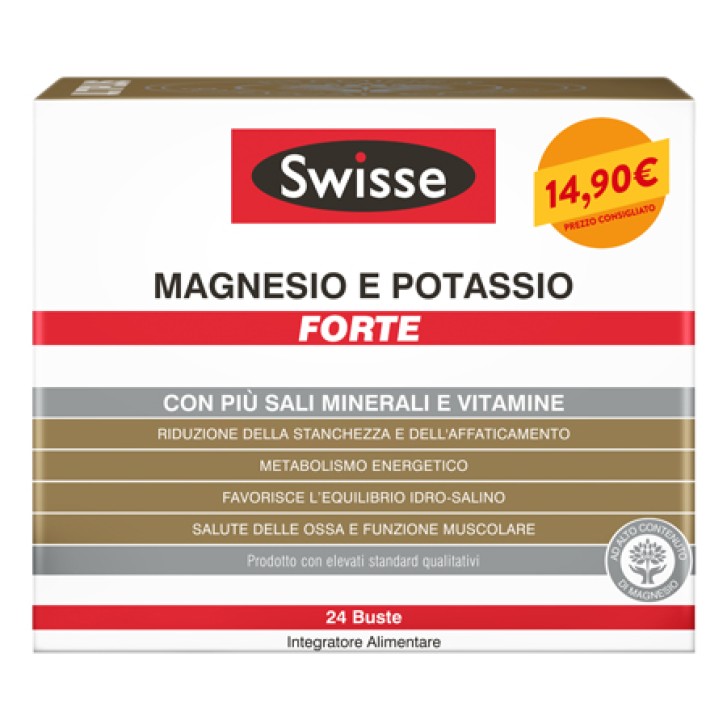 Swisse Magnesio e Potassio Forte Integratore di Sali Minerali 24 Bustine